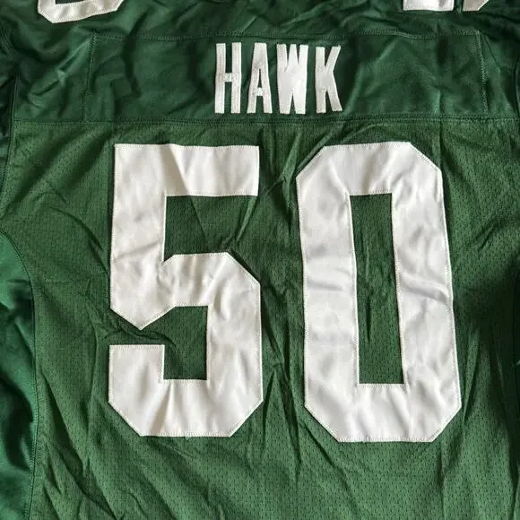 100% Authentic Reebok 2005 AJ Hawk NFL Green Bay Packers Mens 46 M Green Jersey
